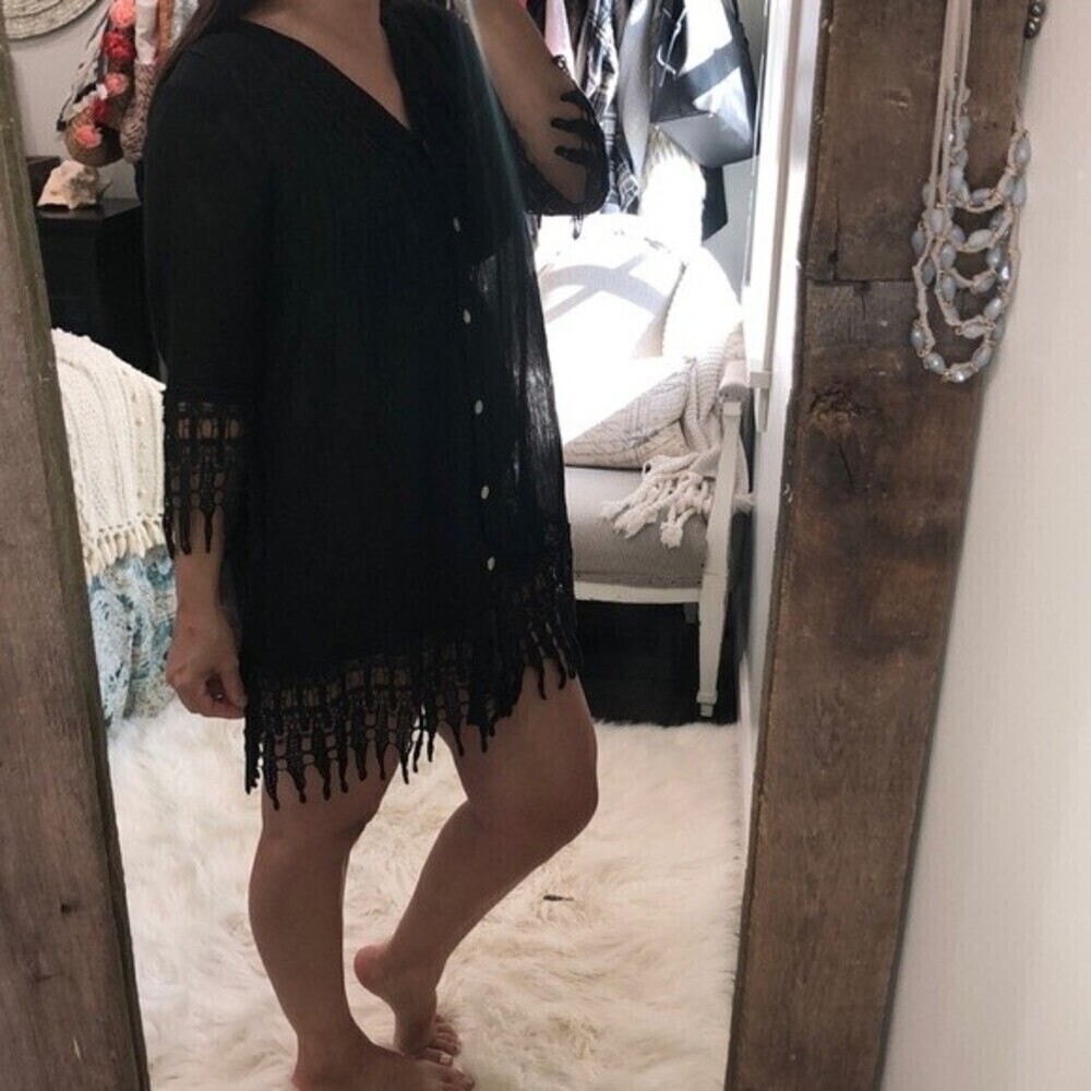 Blue island size small black swim cover dress - Picture 3 of 6